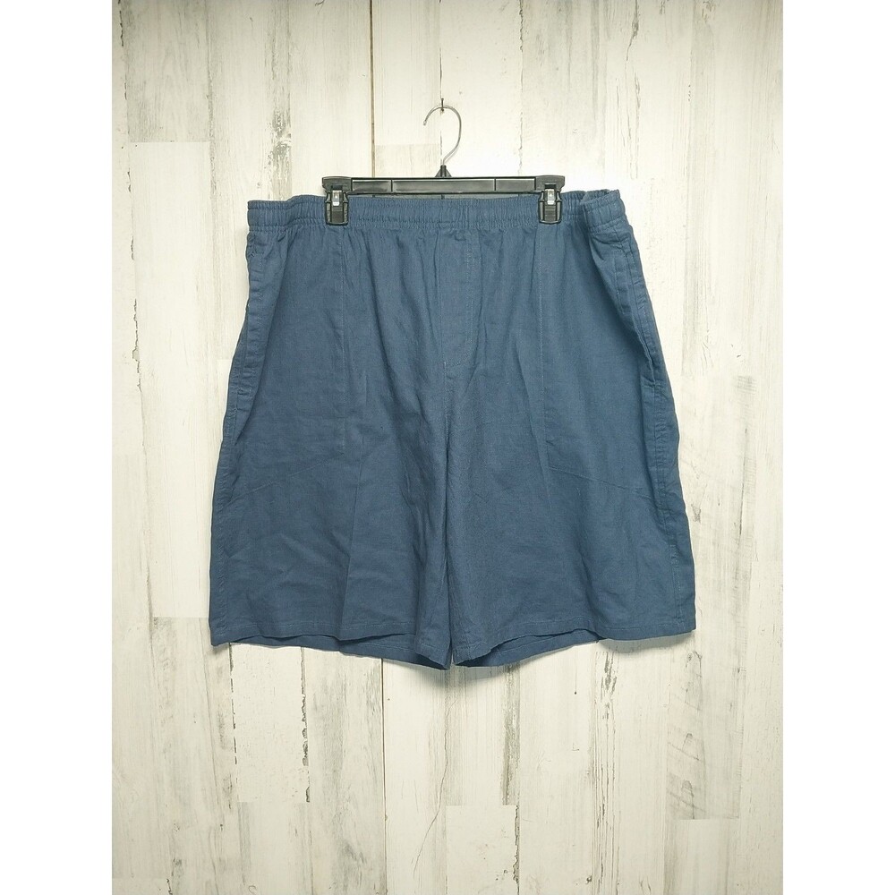 Vermont Country Store Men's XL Linen Blend Drawstring Shorts